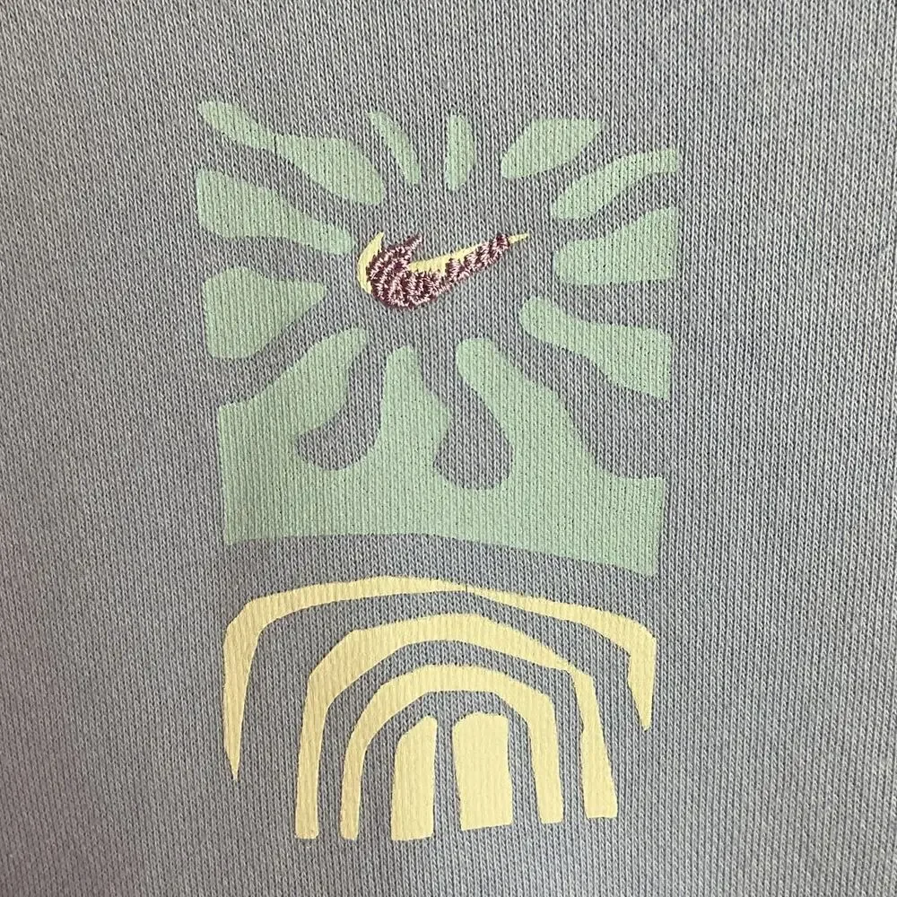 Nike Greetings From Fleece Embroidered Hoodie Blue Large
